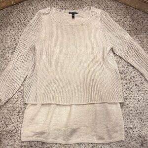 Eileen Fisher Cream Knit Sweater